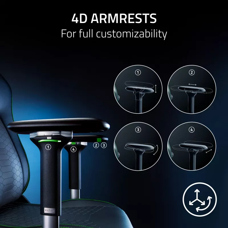 Gamingová stolička Razer Iskur V2 čalúnené sedadlo čierna