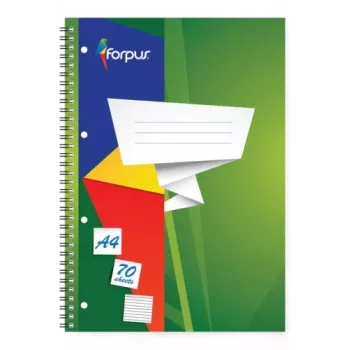 Školský zošit so špirálou Forpus, A4/70, linajkovaný, softcover 0722-022