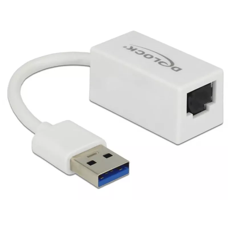 DeLOCK 65905 sieťový adaptér USB Type-A na Gigabit LAN, biely