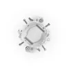 Ubiquiti UACC-Wave-AP-Micro-Mount montážny držiak na stĺp pre 4x Wave AP Micro, nerezová oceľ, stĺp 25–76 mm, biely
