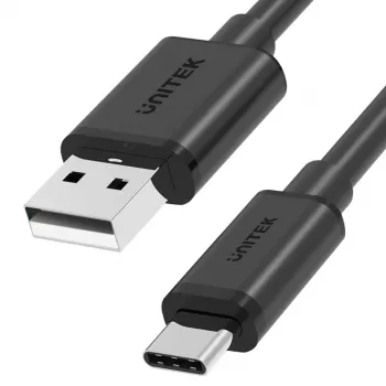 UNITEK kábel USB USB-A — USB-C 50CM, Y-C481BK ČIERNY