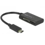 Delock USB 3.1 Gen 1 čítačka kariet USB Type-C konektor samec 4 sloty - čítačka kariet - All-in-One (MMC, SD, miniSD, RS-MMC, TransFlash, MMCmobile, microSD, MMCmicro, SDHC, miniSDHC, microSDHC, SDXC, microSDXC, SDHC UHS-I, microSDHC UHS-I)