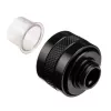 Fitting Alphacool 17473 — mosadz 23 mm výška, 26 mm priemer, čierna