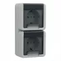 Zásuvka Schuko Gira 4780 30 — 250 V, 16 A, sivá, plastové puzdro