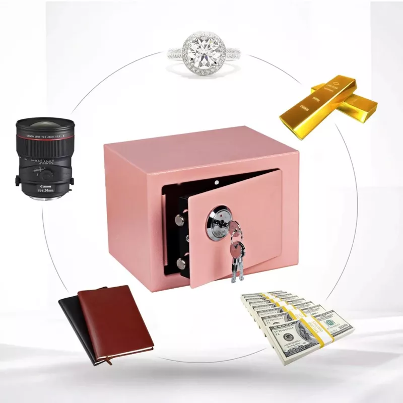 Extralink Home | Domáci trezor | Kancelária, kľúčový trezor, bezpečnostný trezor, Ružová, S-404