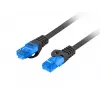 LANBERG Cat6a S/FTP RJ-45 sieťový kábel PCF6A-10CC-0500-BK, 5 m, LSZH, 26 AWG, CCA, čierny