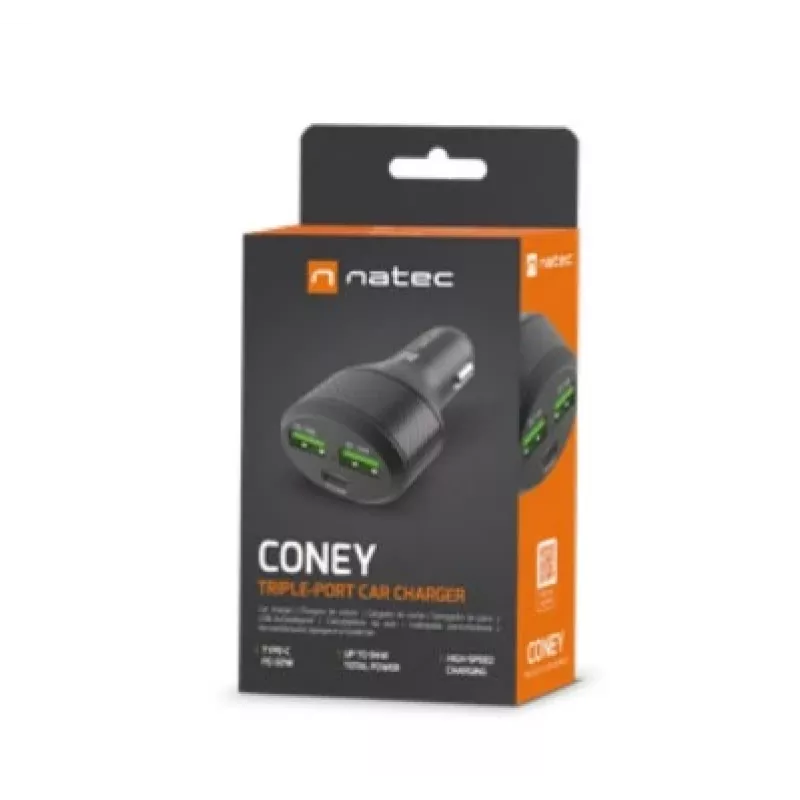 Auto nabíjačka NATEC Coney NUC-1981 univerzálne rýchlonabíjanie 12-24V
