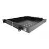 Delock - Rack zásuvka - čierna - 1U - 48,3 cm (19 palcov)