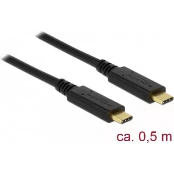 USB kábel DeLOCK 85529 USB 3.2 Gen 2 0,5 m USB-C čierny
