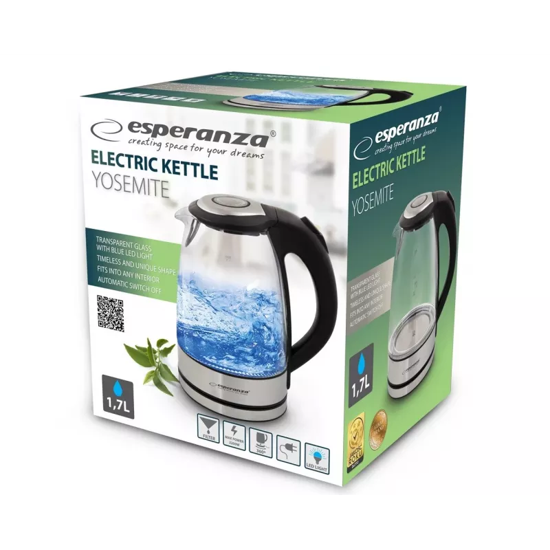 Esperanza EKK012 kanvica 1,7 L čierna, viacfarebná 2200 W