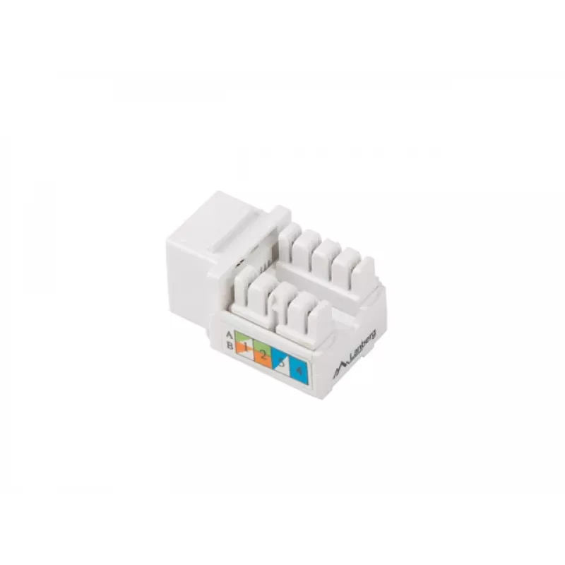 Keystone modul Lanberg KSU5-1090 zahnutý biely RJ-45