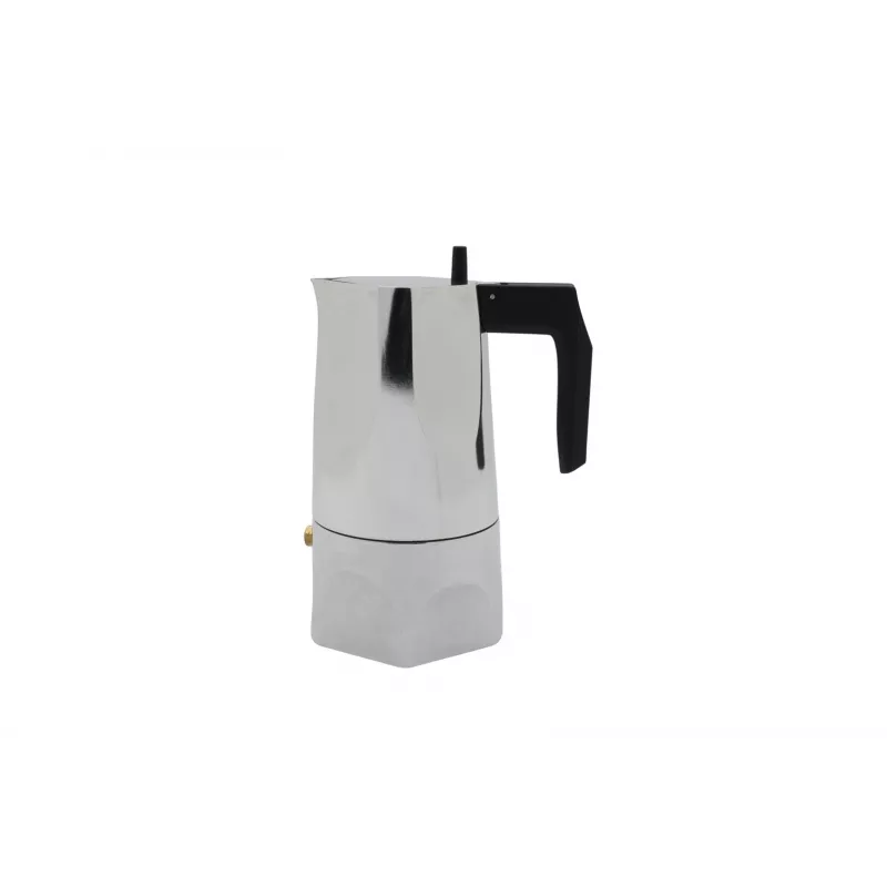 Alessi MT18/3 kávovar na espresso Ossidiana, nerez, hliník, 3,5 x 18,5 x 40,5 cm