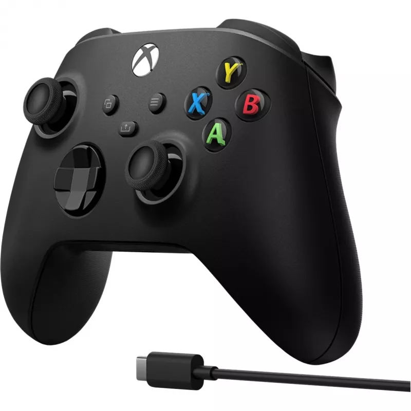 Microsoft Xbox Wireless Controller + USB-C kábel čierny gamepad analógový / digitálny PC, Xbox One, Xbox One S, Xbox One X, Xbox Series S, Xbox Series X