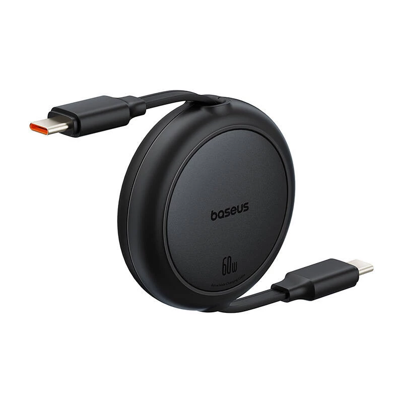Baseus Free2Pull Mini USB-C na USB-C USB kábel, 60 W, 1 m, (čierna)