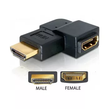HDMI adaptér samec na samicu 90° vľavo DeLOCK 65077