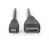 Digitus ASSMANN - HDMI kábel s Ethernet - 19 pin micro HDMI Type D samec na HDMI samec - 1 m - trojitá izolácia - čierny (AK-330115-010-S)