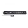 brennenstuhl Primera-Tec Comfort Switch Plus - prepäťová ochrana - striedavý prúd 250 V - 3500 Watt - výstupné zásuvky: 7 - 2,0m - Nemecko - čierna