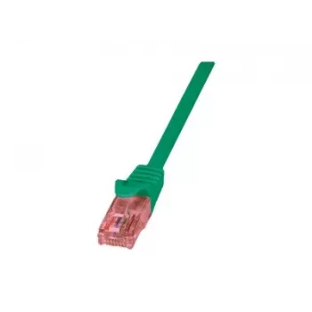 Sieťový kábel LOGILINK 0,25 m Cat6 U/UTP s RJ-45 konektormi, zelený