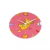 NeXtime hodiny 8810 Tickle My Tummy, Ø30 cm, nástenné, ružové/viacfarebné