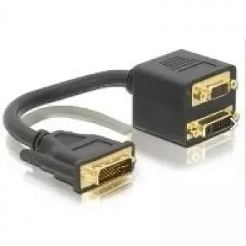 DVI adaptér DeLOCK 65052 DVI29 samec na DVI29 + VGA samica 0,2 m