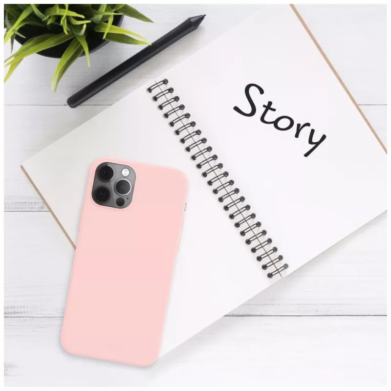 Zadný kryt na mobil FIXED pre Apple iPhone 16e, guma, ružový
