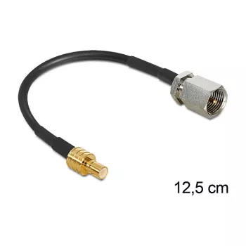 Koaxiálny kábel DeLOCK 88473 0,125m FME SMB zlatý čierny