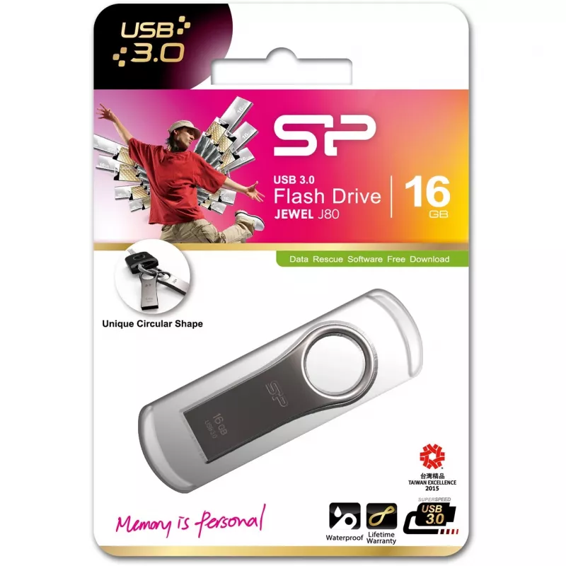 USB flash disk Silicon Power 16 GB USB Type-A 3.2 Gen 1 Jewel J80