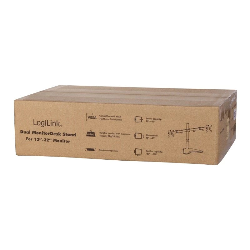 Držiak monitora LogiLink BP0045 81,3 cm (32 palcov) stolový čierny nerezová oceľ