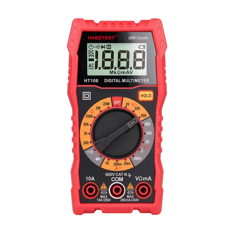 Multimeter Habotest HT108L – DC do 600 V, AC do 600 V, rozsah 10 A
