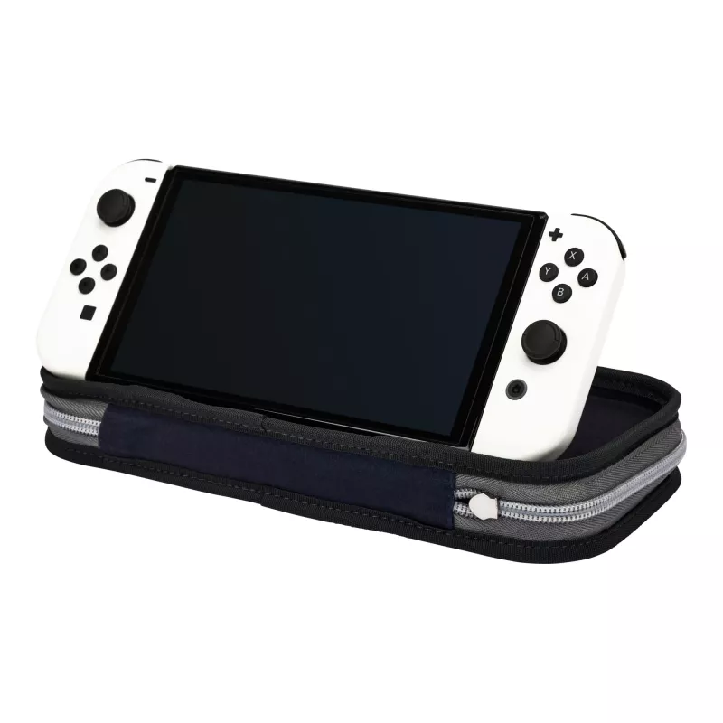 Power A NSCS0087-01, puzdro, Nintendo, čierna, sivá, biela, plsť, Nintendo Switch, Nintendo Switch Lite, odolná proti poškriabaniu