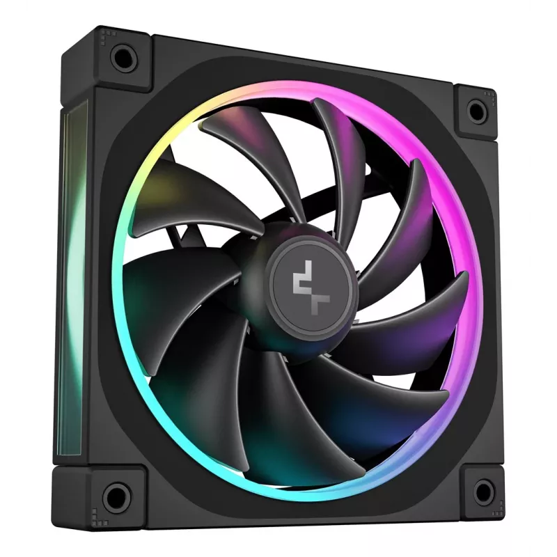 DeepCool FL12 ventilátor do skrinky, 120 mm, 500–2150 ot./min, 32 dB, FDB, 12 V, čierny