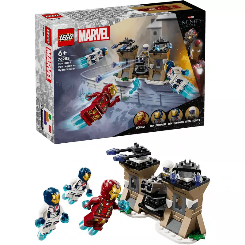 Stavebnica LEGO-Set 76288 Marvel Super Heroes Iron Man Iron Legion s HYDRA vojak minifigúrkou, stavebný model