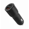 Auto nabíjačka pre mobilné zariadenia Gembird TA-UC-AC2PDQC38-CAR-01, USB-C, 38 W, 12–24 V, čierna