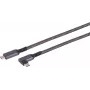 USB-C na USB-C kábel ShiverPeaks 14-75017 — USB 3.2 Gen 2 (10 Gbit/s), 1 m, čierna/biela