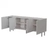 Komoda Cama Meble LUCCA 4D — 200 x 40 x 80 cm, cashmere, drevotrieska
