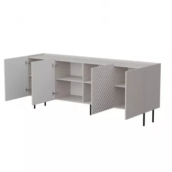Komoda Cama Meble LUCCA 4D — 200 x 40 x 80 cm, cashmere, drevotrieska