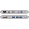 Goobay USB-C™ multiport adaptér - All in 1 - hliník - strieborný (62113)