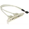 Slotbracket 1x interný USB 5-pin na 2x externé USB 2.0 DeLOCK 71000