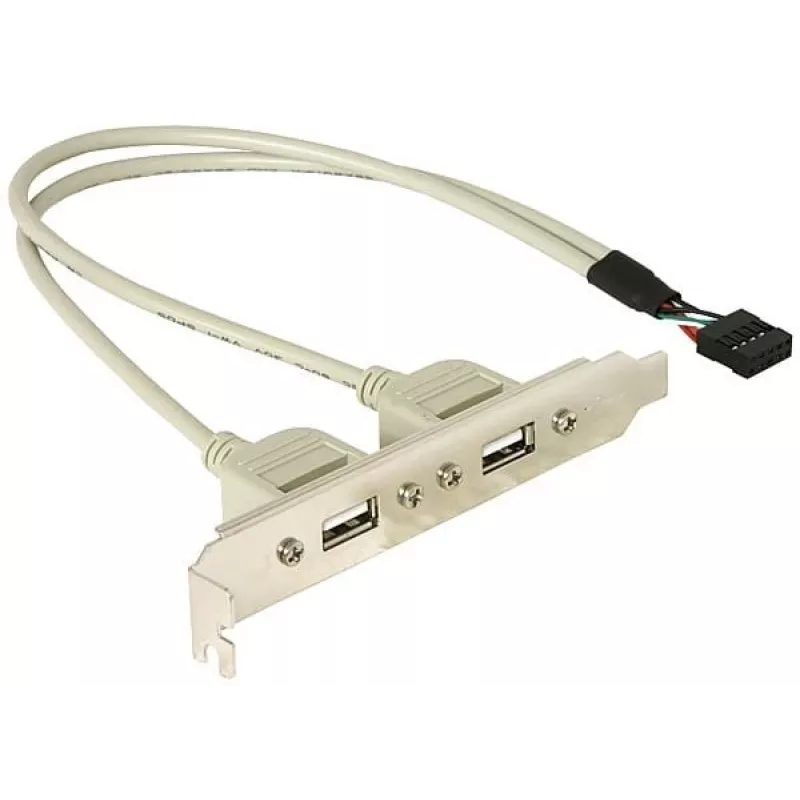 Slotbracket 1x interný USB 5-pin na 2x externé USB 2.0 DeLOCK 71000