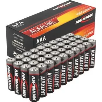 Alkalické batérie AAA ANSMANN 1521-0015 – balenie 40 ks