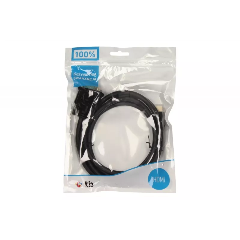 TB HDMI-DVI kábel 1,8 m pozlátený, DVI 24+1