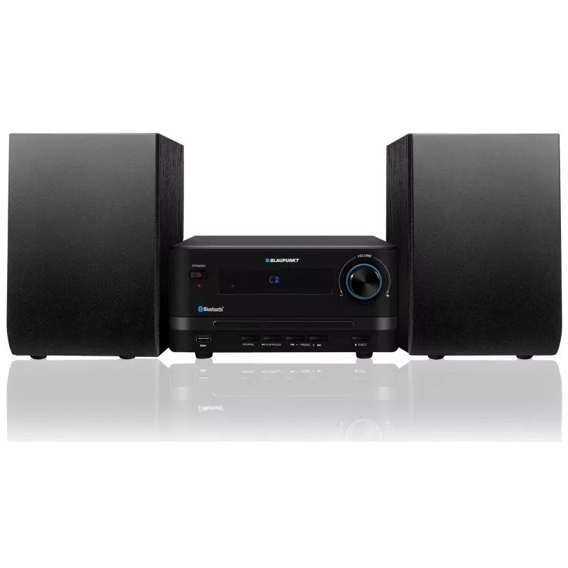 Home Audio mikrosystém BLAUPUNKT MS14BT — CD/MP3 prehrávač, Bluetooth, USB, FM RDS, 15 W RMS, čierny