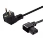 Napájací kábel SAVIO CL-115 IEC C13 na konektor samec, 1,2 m, čierny