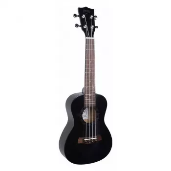 Koncertná ukulele V-tone UK23 23 palcov — 4-strunová nylonová, 18 pražcov, čierna, vrátane puzdra