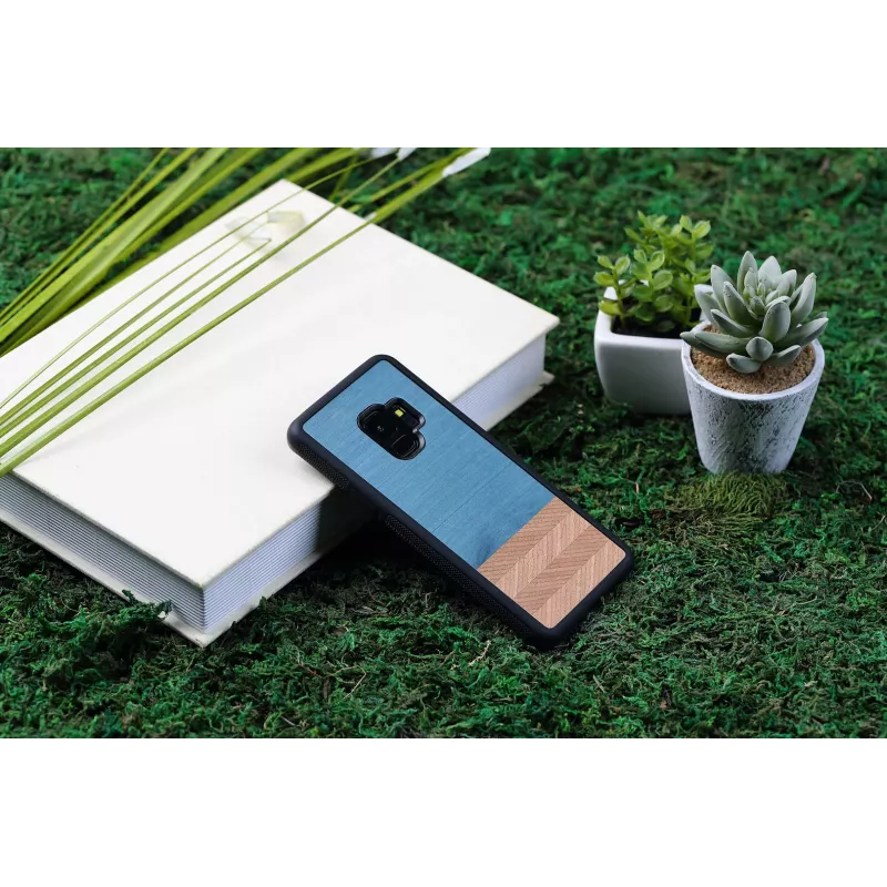Puzdro na smartphone man and wood pre Samsung Galaxy S9 Denim čierna