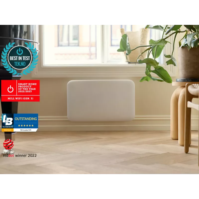 Mill Invisible Smart WiFi ohrievač PA700WIFI4 700 W pre miestnosti do 12 m² biely IPX4