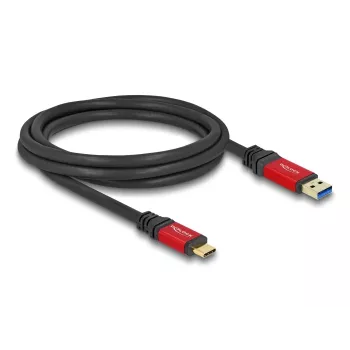 USB kábel DeLOCK 80618 10 Gbit/s Type-A na Type-C 2 m červený kov