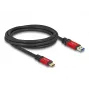 USB kábel DeLOCK 80618 10 Gbit/s Type-A na Type-C 2 m červený kov