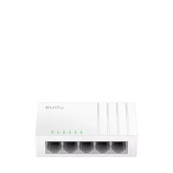 Sieťový switch Cudy GS105U – unmanaged 5-port Gigabit Ethernet (10/100/1000), biela, 5 V