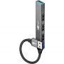 Goobay USB hub 74456 Type-A 5000 Mbit/s svetlosivý